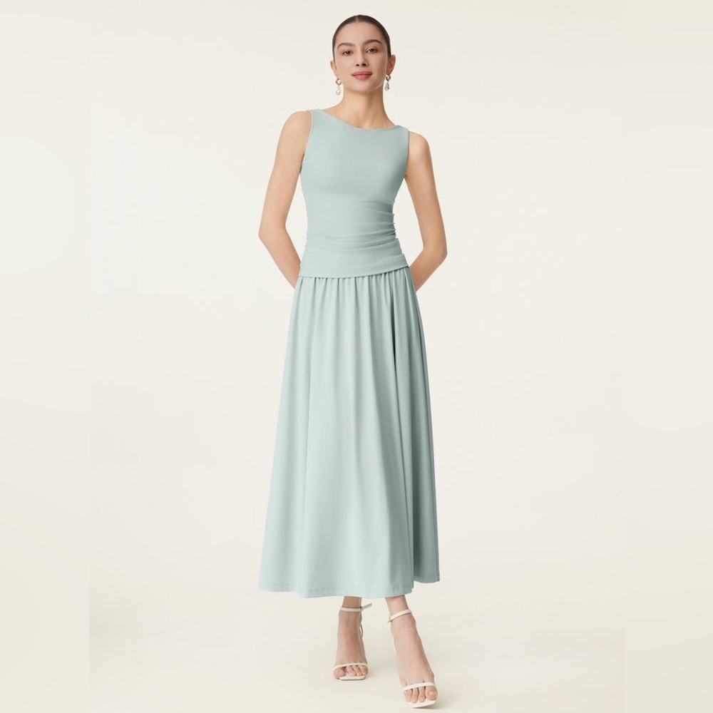 XS OGL light blue maxi skirt with pockets NWT - Picture 5 of 11